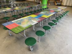 2no. Spaceright Europe Limited 12-Seat Mobile Folding Dining Tables 3080 x 750 x 650mm Per Table (