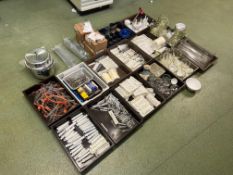 Quantity of Laboratory Sundries Comprising; Syringes, Clamps, Bowls, Measuring Containers etc.