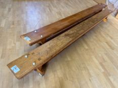 2no. Timber Balance Benches, 3360 x 245 x 300mm. Please Note: Auction Location - Bay Studios, Fabian