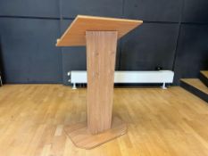 Beech Effect Freestanding Lectern, 1200mm High. Please Note: Auction Location - Bay Studios,