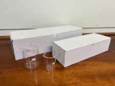 24no. Academy Glass Low Form Beakers, 250ml & 100ml. Please Note: Auction Location - Bay Studios,