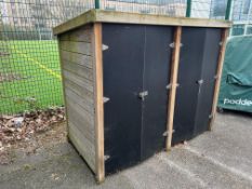 Play Force Stack Store Natural Timber Storage Shed, 2120 x 1080 x 1650mm. Please Note: Auction