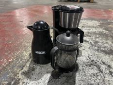 3no. Various Coffee Making Sundries Comprising, Morphy Richards Coffee Machine 240v, Nescafe