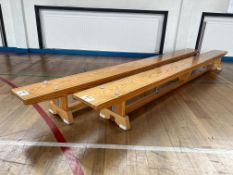 2no. Neil Larsen Balance Benches, 3360 x 245 x 300mm. Please Note: Auction Location - Bay Studios,