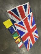 7no. Various Flags. Please Note: Auction Location - Bay Studios, Fabian Way, Swansea SA1 8QB.