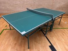 Gymnasia Table Tennis Table on Steel Frame, Mobile. Please Note: Auction Location - Bay Studios,