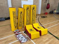 Centurion Rugby Training Pads Comprising; 4no. Tackle Bags, 2no. Tackle Wedges, & 5no. Balls. Please