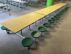 2no. Spaceright Europe Limited 16-Seat Mobile Folding Dining Tables 3300 x 750 x 650mm Per Table (