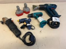 4no. Hand Tools Comprising; Black & Decker KX2000 Heat Gun, Rapid Hot Glue Gun, Makita Cordless