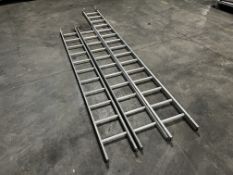3no. Aluminium Ladders. Please Note: Auction Location - Bay Studios, Fabian Way, Swansea SA1 8QB.
