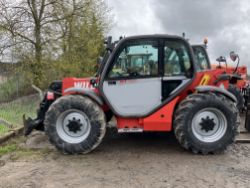 Unreserved Online Auction -  Salvage/Fire Damaged 2013 Manitou MT732 Telehandler, Hours: 3741