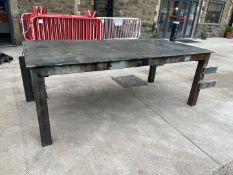 Steel Work Table 2500 x 1270 x 900mm, PLEASE NOTE: Collection by Appointment Only from The Auction
