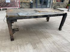 Steel Work Table 2850 x 1300 x 940mm, PLEASE NOTE: Collection by Appointment Only from The Auction