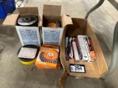 Lot of Asst. Wire Wheels, Grinding Discs, Sawzall Blades, etc.