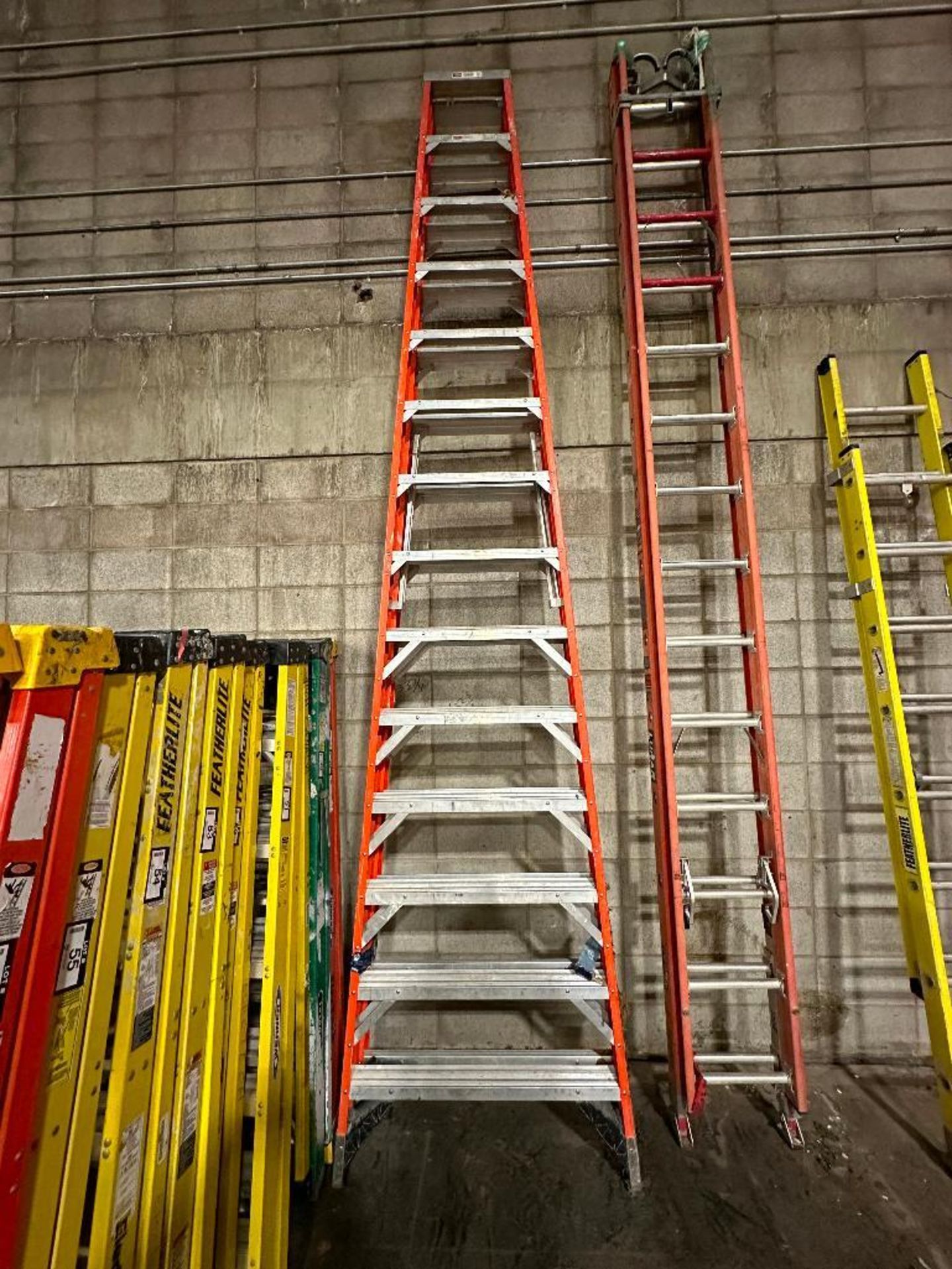 Werner 14' Fiberglass Step Ladder - Image 5 of 6