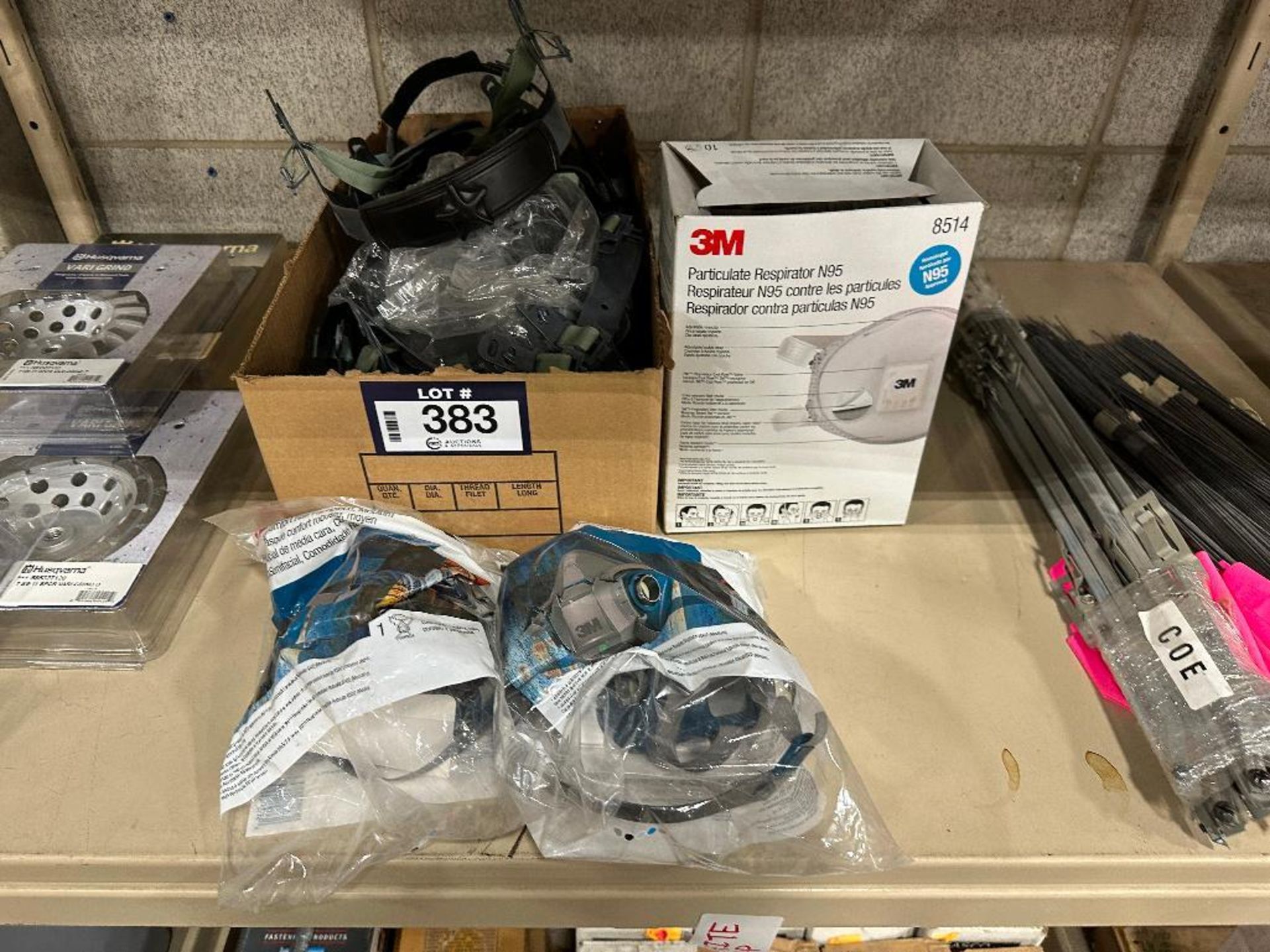Lot of Asst. N95 Particulate Respirators, (2) 3M Half Masks, Hard Hat Head Supports, etc. - Image 3 of 5