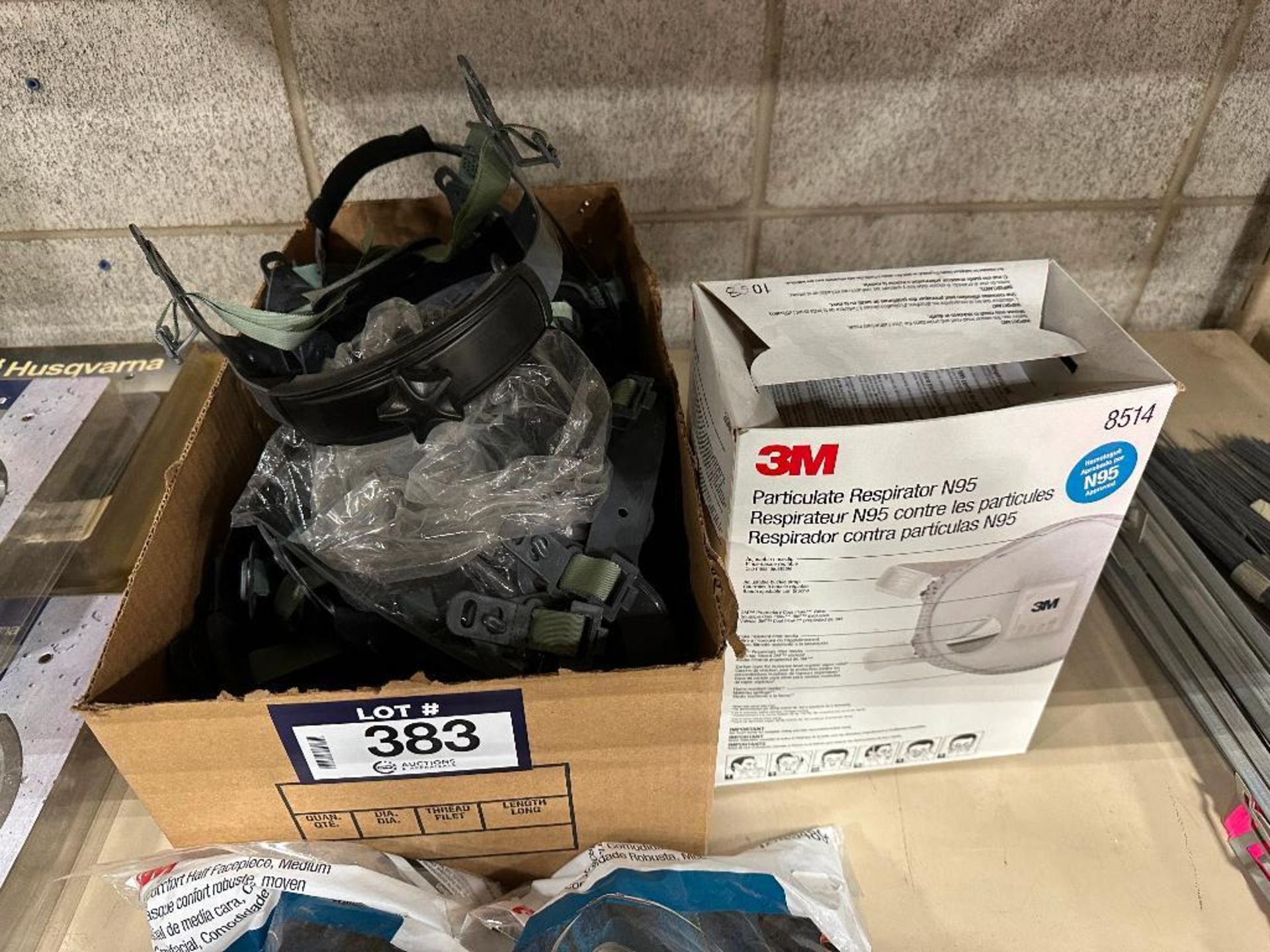 Lot of Asst. N95 Particulate Respirators, (2) 3M Half Masks, Hard Hat Head Supports, etc. - Image 4 of 5