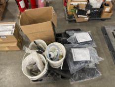 Pallet of Asst. Seat Covers, Floor Mats, Pipe Clamps, Brackets, etc.