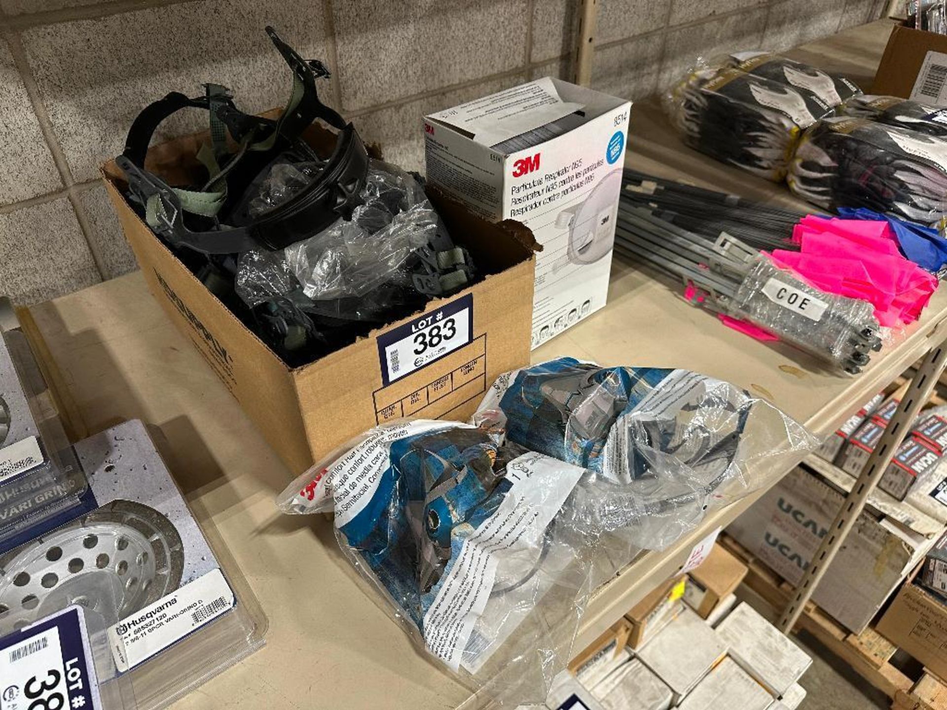 Lot of Asst. N95 Particulate Respirators, (2) 3M Half Masks, Hard Hat Head Supports, etc. - Image 2 of 5