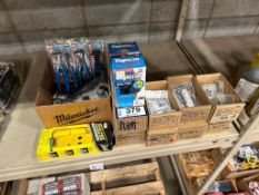 Lot of Asst. Concrete Anchors, Cutting Pliers, Wrenches, Bits, Eye Bolts, etc.