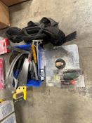Lot of Asst. Tool Belt, Saws, Hammers, Square, Wrenches, etc.