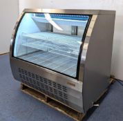 NEW-AIR NDC-018-CG 48" CURVED GLASS REFRIGERATED DISPLAY CASE