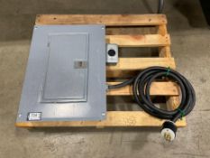 SQUARE-D BREAKER BOX WITH 30 AMP, 120/208V WIRE AND PLUG