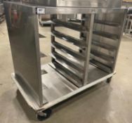 AMF 10-SLOT STAINLESS STEEL MOBILE CART