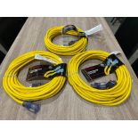 CENTURY, PRO STAR - 40' 14/3 SJTW EXTENSION CORD YELLOW - NEW - LOT OF 3