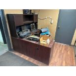 L-Shaped Desk w/ Overhead Hutch, Task Chair, etc. (Other Items Not Included)