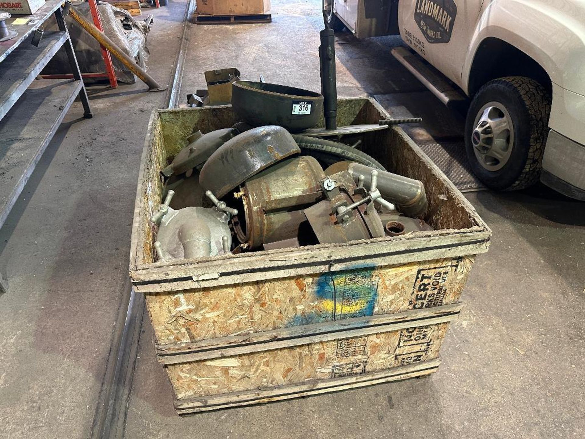 Crate of Asst. Steel Parts, Hose, etc. - Image 2 of 4