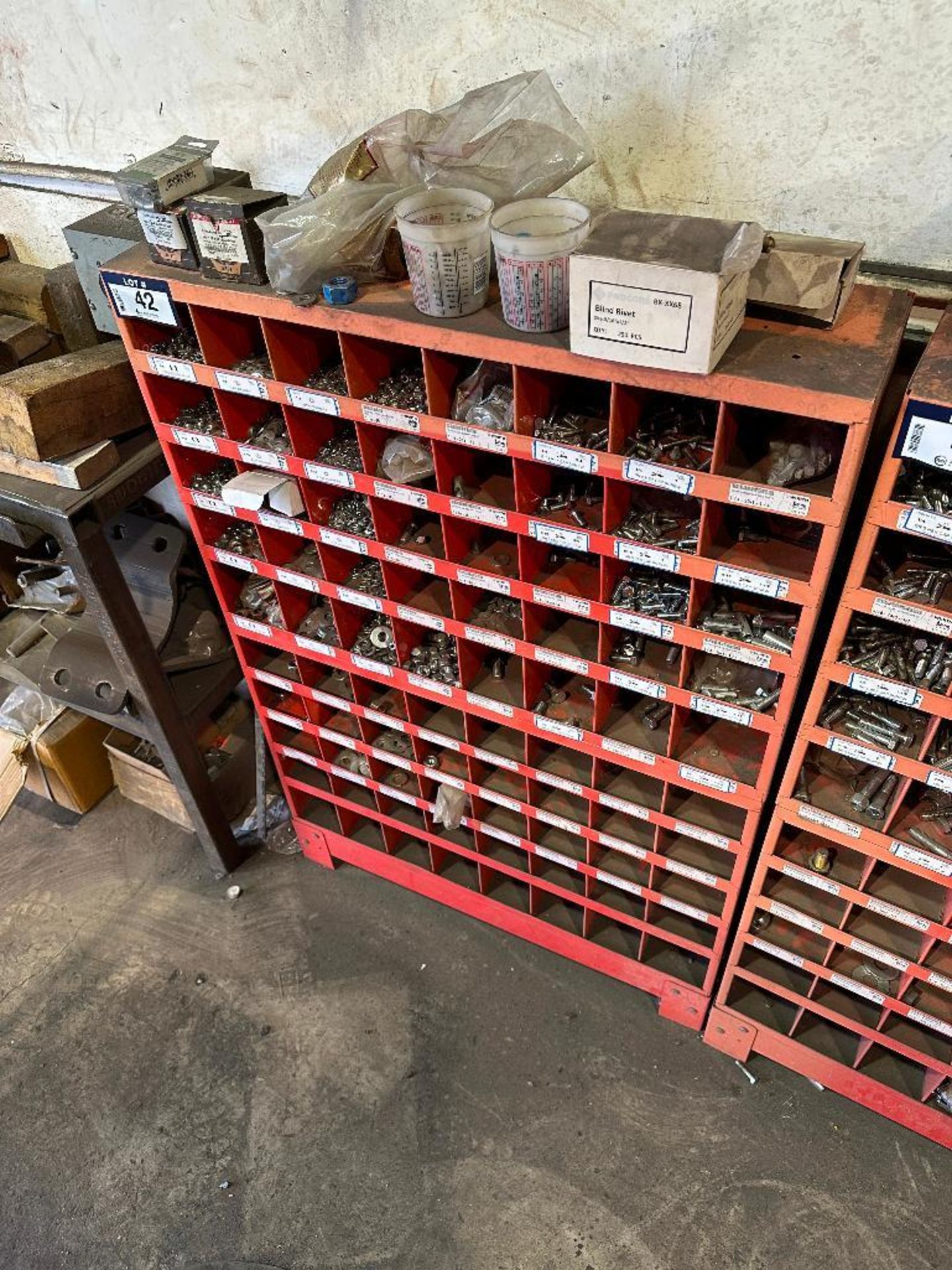 80-Compartment Parts Bin w/ Asst. Nuts, Bolts, Washers, etc. - Image 2 of 3