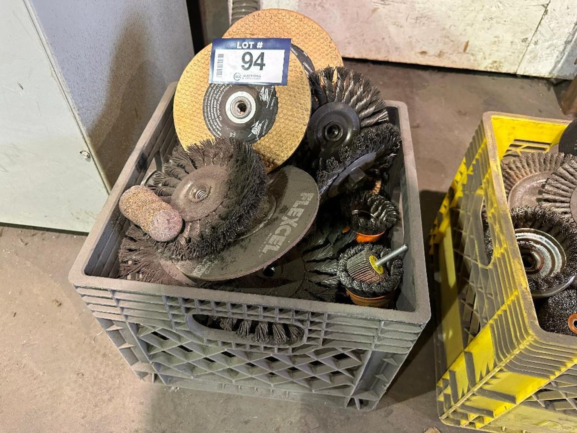 Crate of Asst. Wire Wheels, etc.