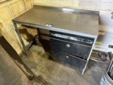 24" X 50" X 36" 3-Drawer Work Desk w/ Damaged Drawer