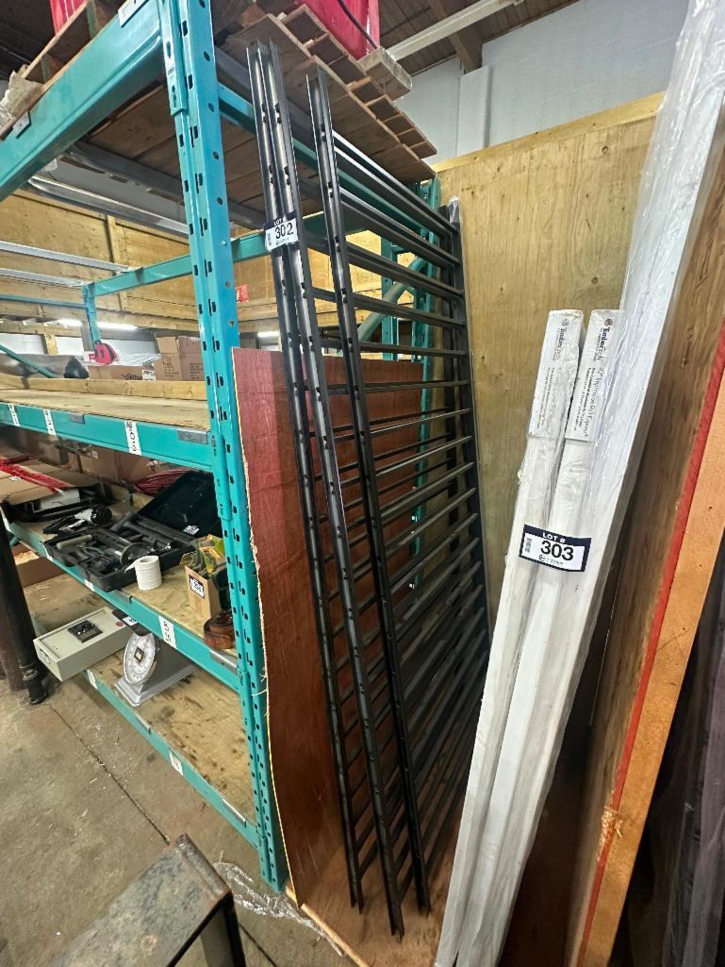 Lot of (3) Asst. Black Aluminum Railings