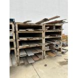 Lot of (2) 60" X 145" X 86" Wood 5-Shelf Storage Racks