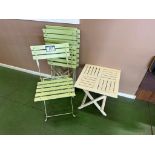 Lot of (4) Asst. Folding Chairs and (1) Folding Table