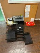 Lot of Asst. File Organizers, Paper Cutter, Cork Board, etc.