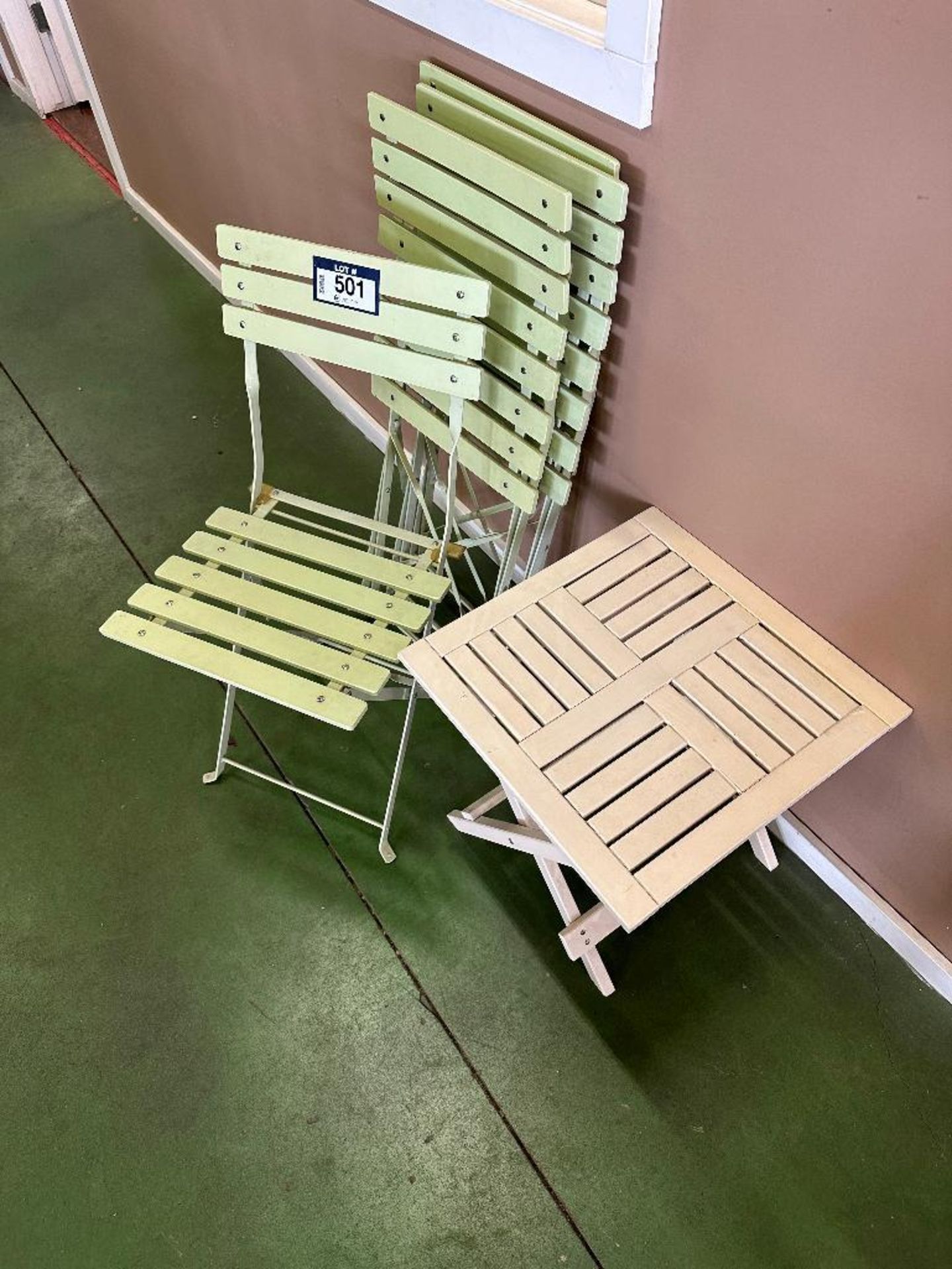 Lot of (4) Asst. Folding Chairs and (1) Folding Table - Image 2 of 3