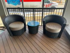 Lot of (2) Patio Chairs and Patio Side Tables