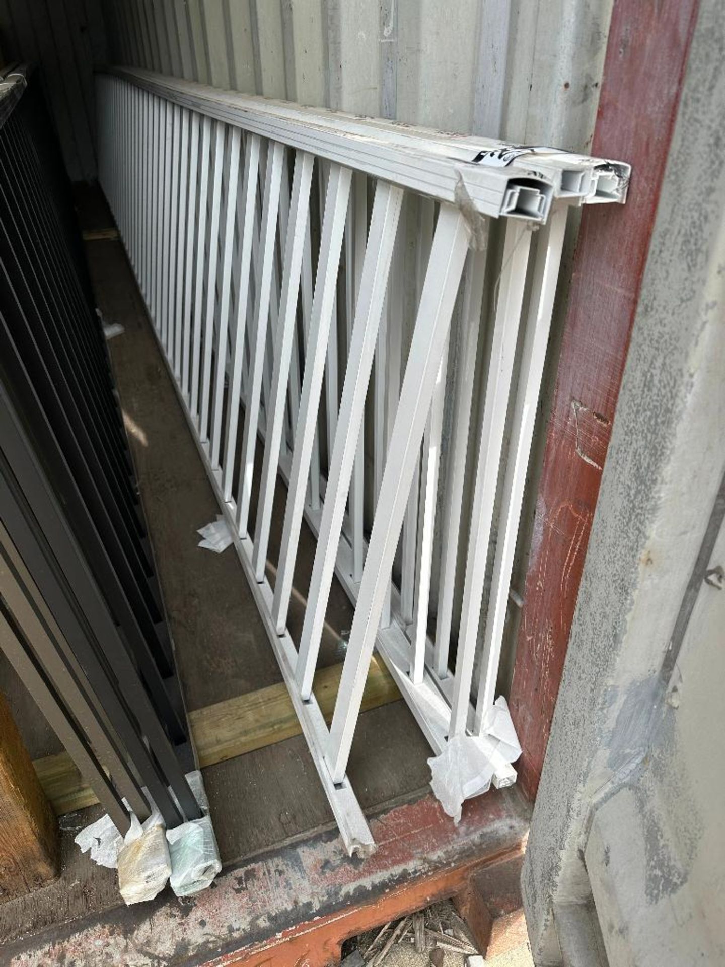 Lot of (3) Approx. 231" White Aluminum Railings - Image 5 of 5