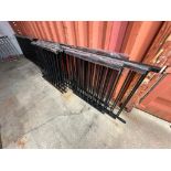 Lot of (10) Asst. Sections of Black Aluminum Railing