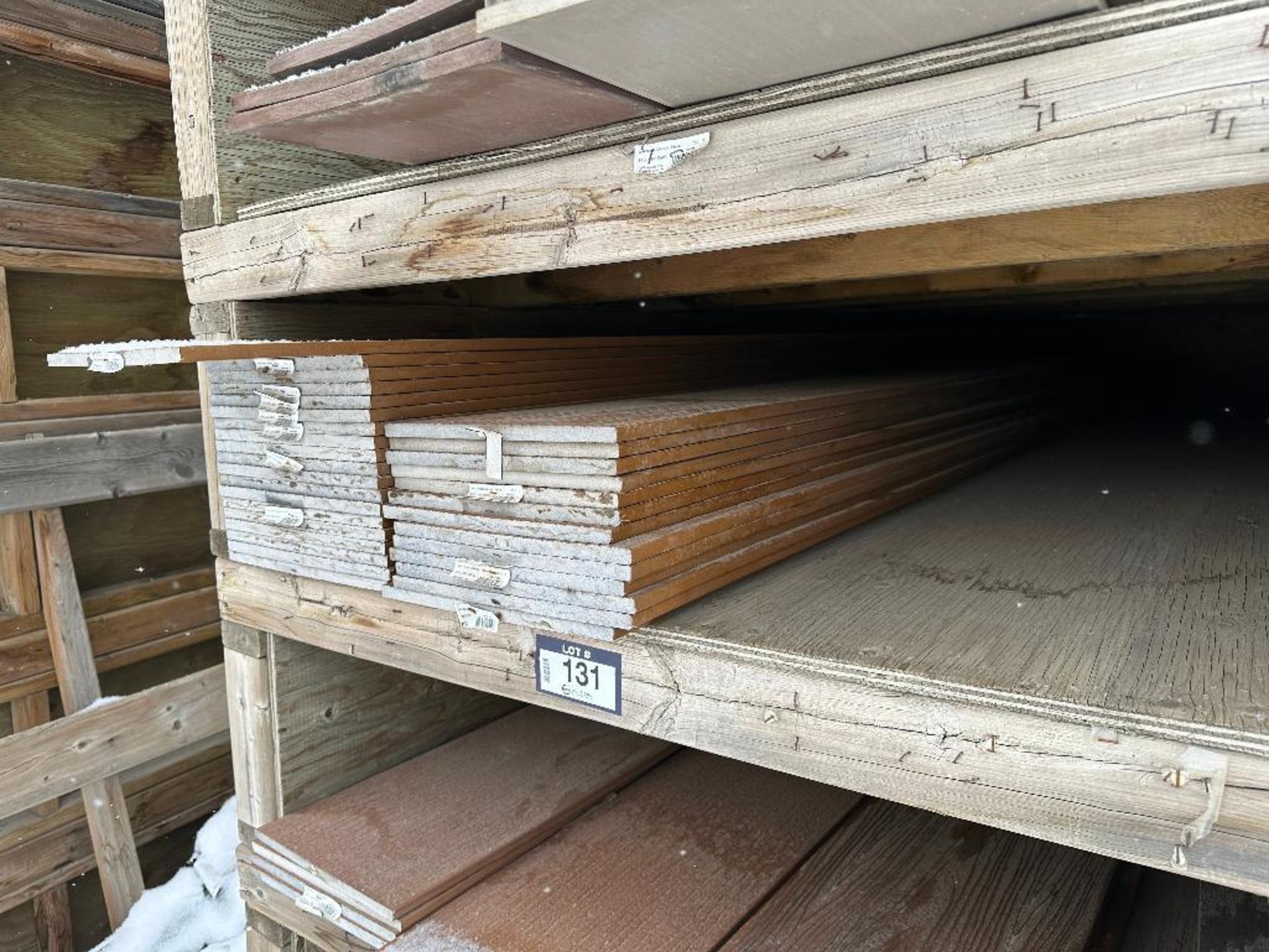 57" X 151" X 106" Wood 6-Tier Shelf w/ Asst. Composite Deck Boards - Image 5 of 5