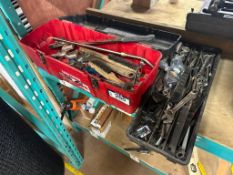 Lot of Toolbox w/ Asst. Wrenches, Allen Keys, Wire Brushes,
