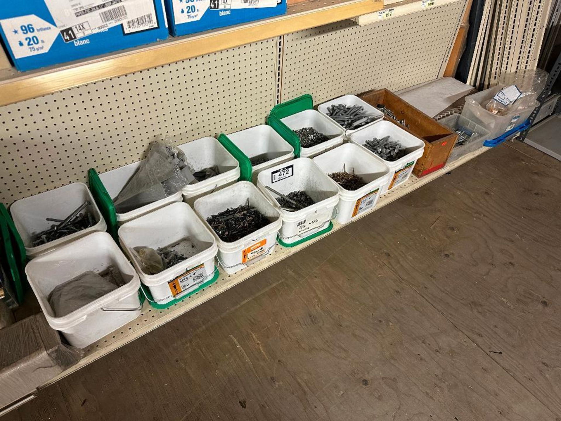 Lot of Asst. Fasteners including Screws, Nuts, Bolts, Nails, etc.