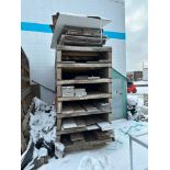 57" X 151" X 106" Wood 6-Tier Shelf w/ Asst. Composite Deck Boards
