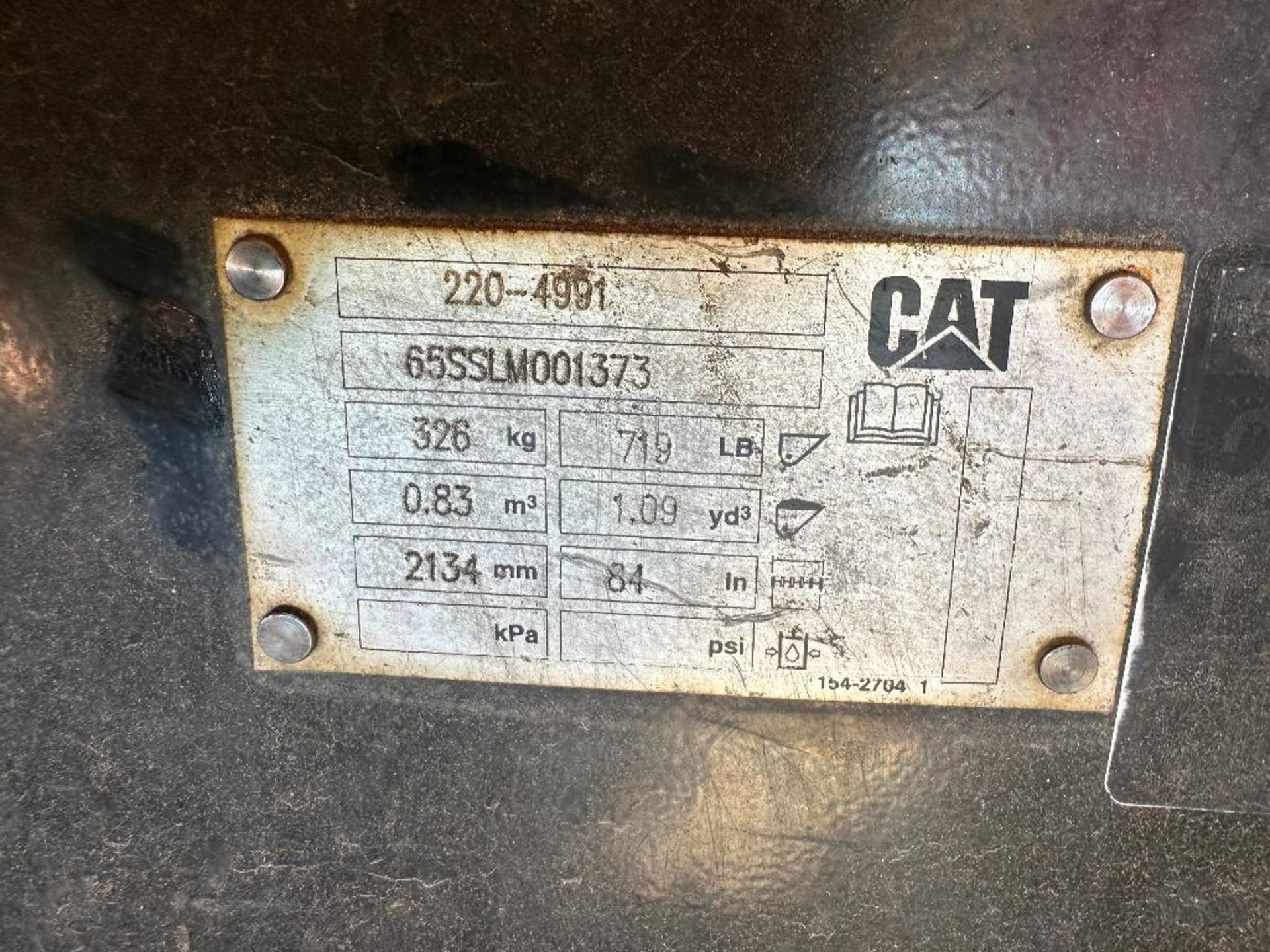 84“ CAT Skid Steer Bucket - Image 5 of 5