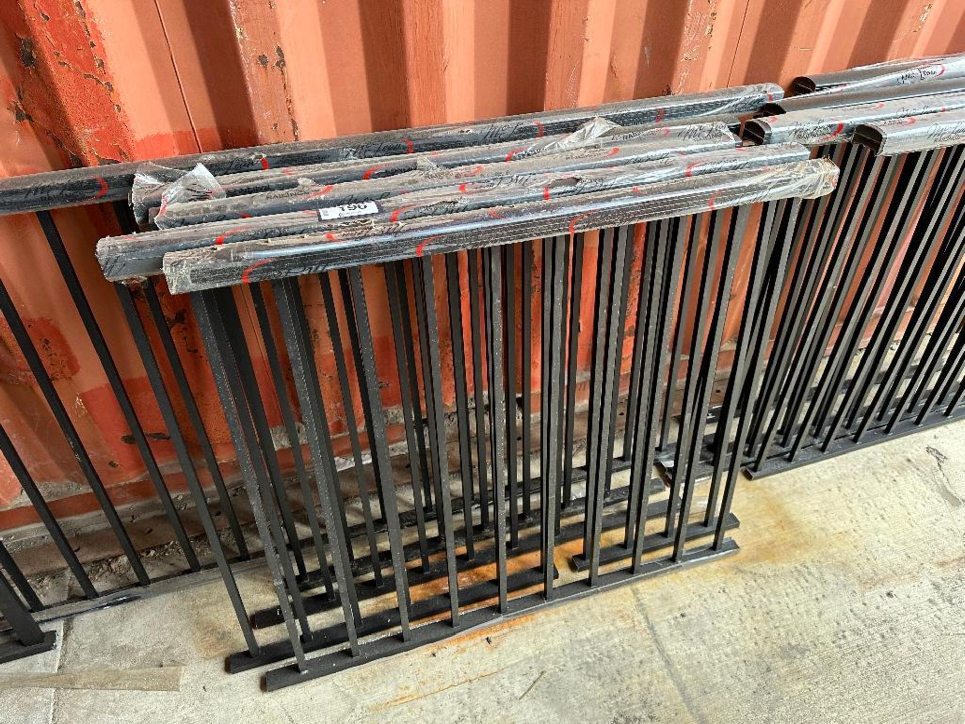 Lot of (10) Asst. Sections of Black Aluminum Railing - Image 5 of 6