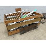 Crate of Asst. Aluminum Fence Parts, Grating, etc.