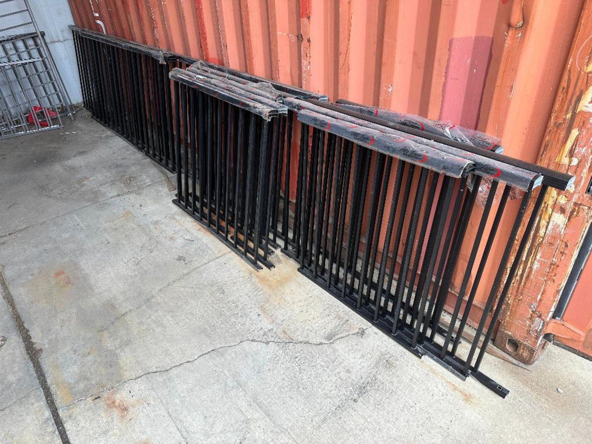 Lot of (10) Asst. Sections of Black Aluminum Railing - Image 3 of 6